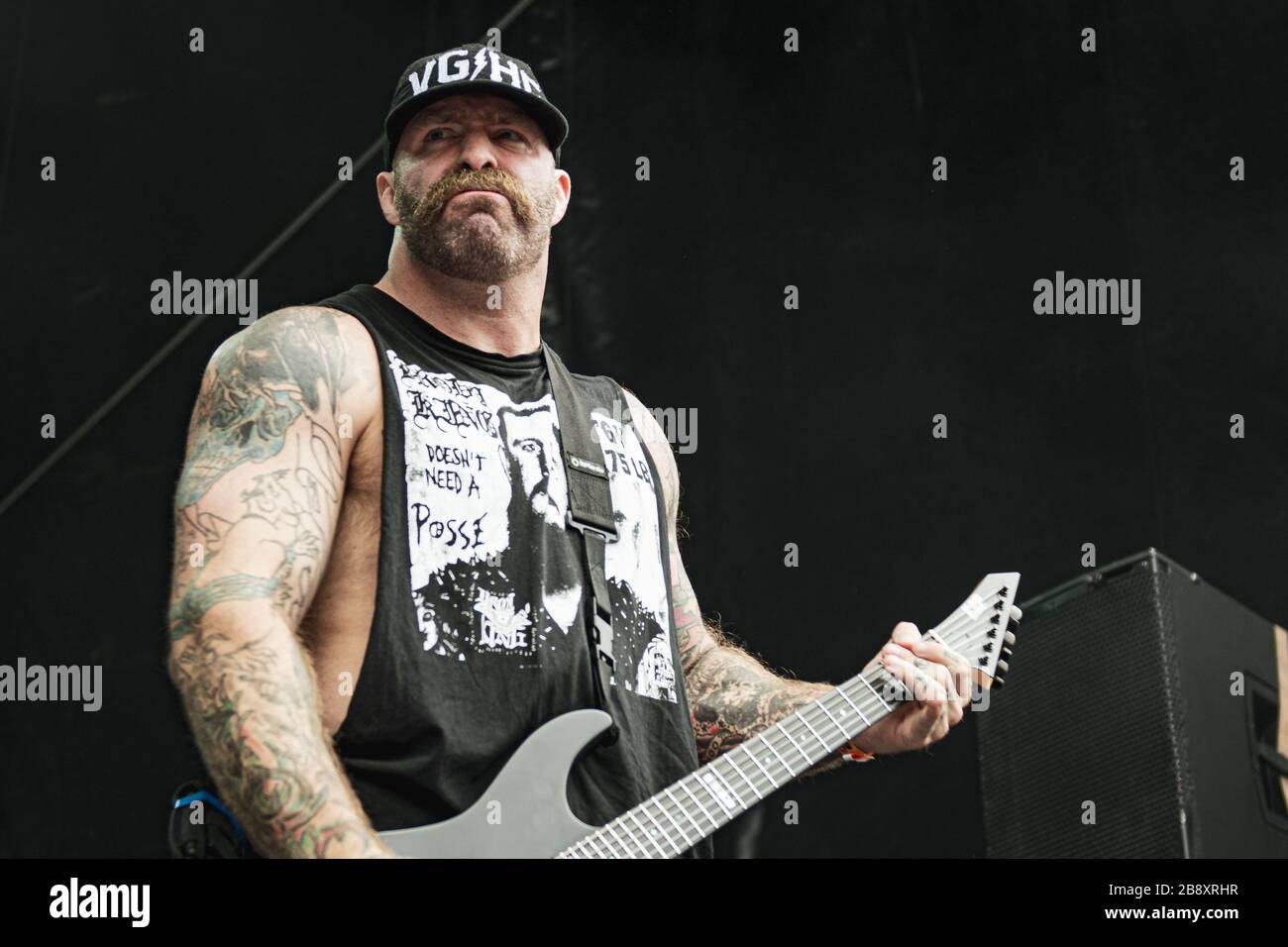 Copenhagen, Denmark. 22nd, June, 2017. The American metalcore band Every  Time I Die performs a live concert during the Danish heavy metal music  festival Copehell 2017 in Copenhagen. Here guitarist Andy Williams