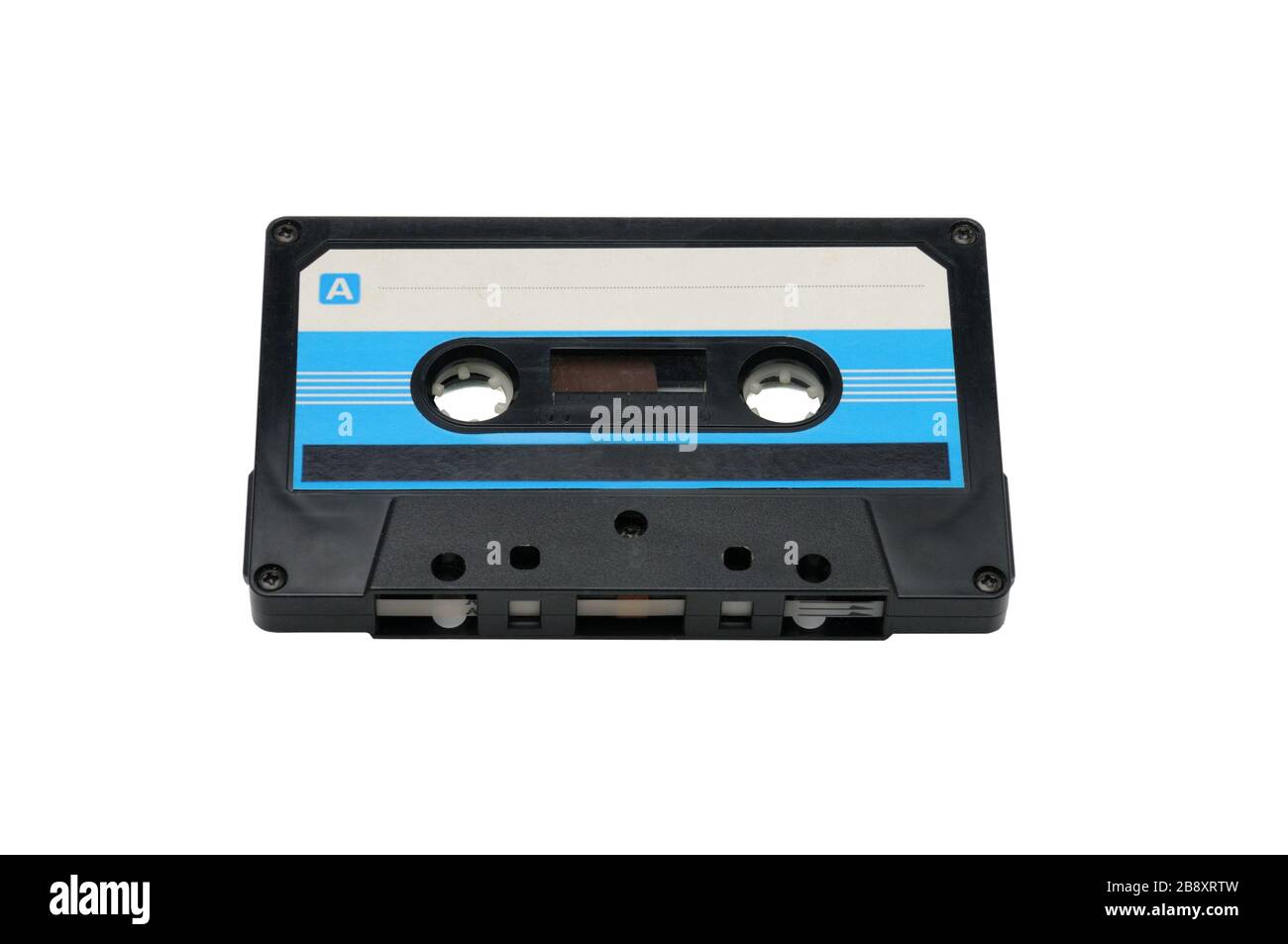 Vintage compact audio tapes for recording on an isolated white