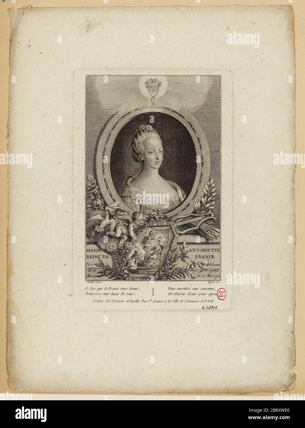 Marie Antoinette / Queen of France Stock Photo