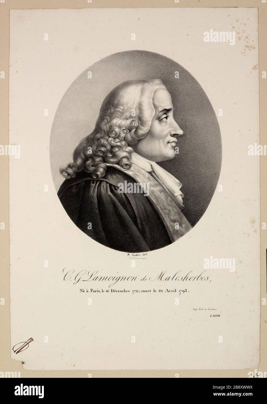 C. G. Lamoignon de Malesherbes. Stock Photo