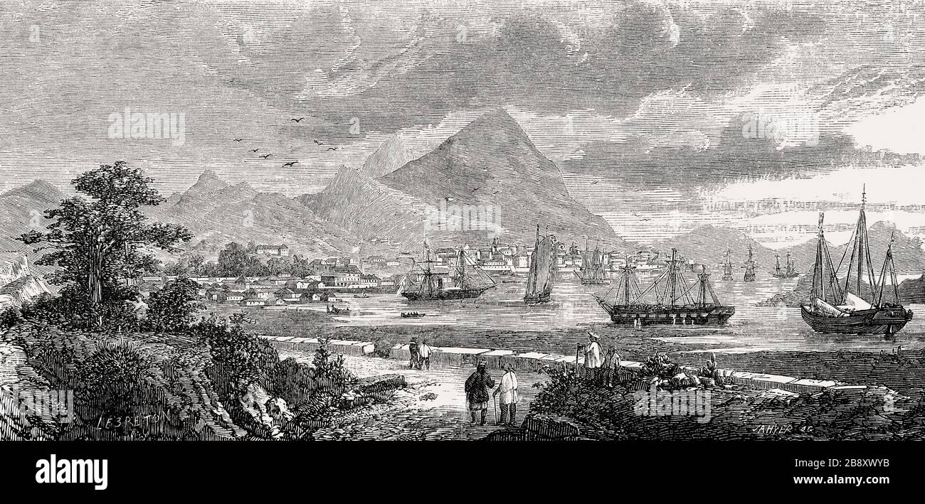 British hong kong island history hi-res stock photography and