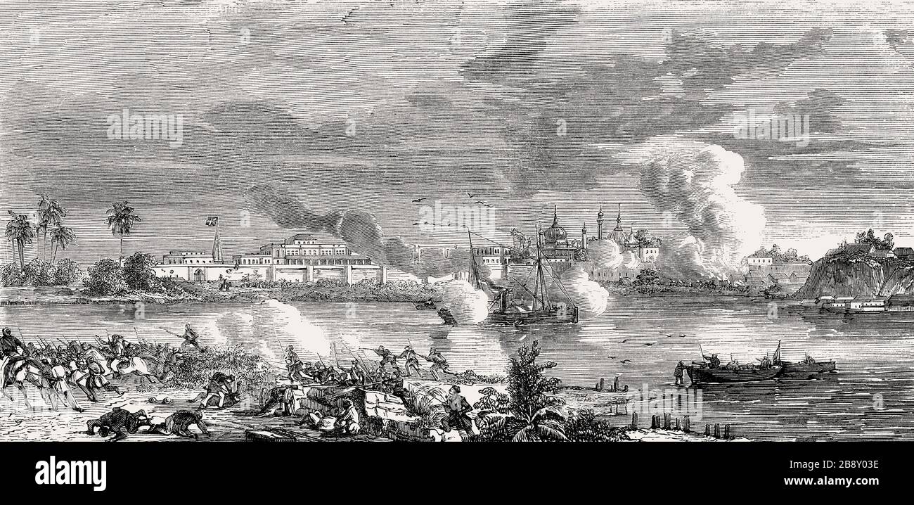 Siege of Lucknow, Uttar Pradesh, Indian Rebellion of 1857 Stock Photo