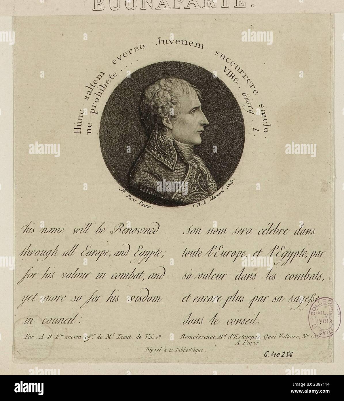 Hunc Saltem Everso Juvenem Succurrere Portrait Of Bonaparte In Ier Consul De Profil Upton In A Hunc Saltem Everso Juvenem Succurrere Portrait Of Bonaparte In Ier Consul De Profil Upton In A