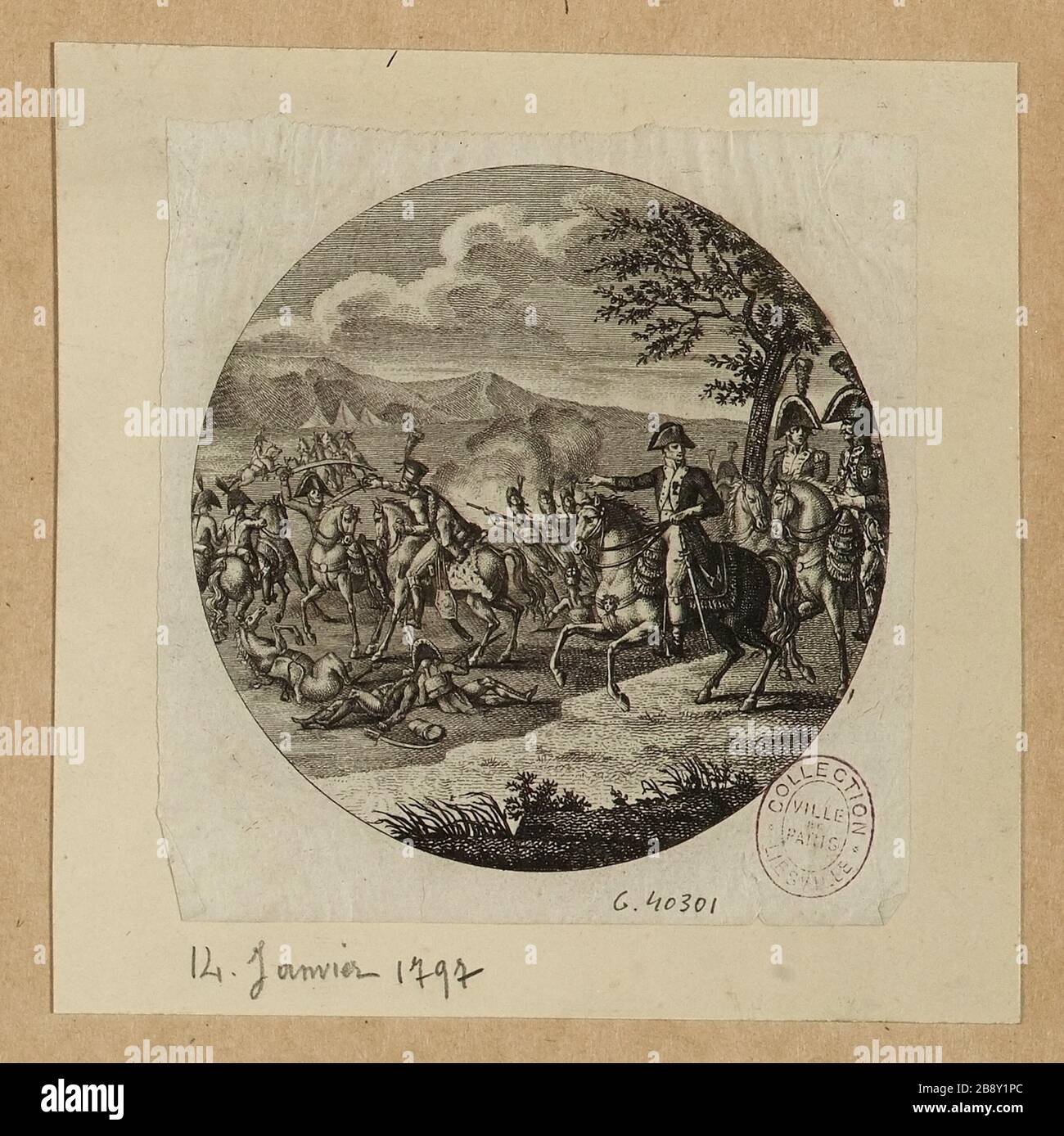Scene of the battle of Rivoli [?], 14-15 January 1797 Stock Photo