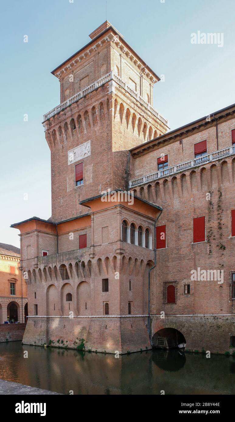 Italy Emilia Romagna Ferrara - the Este castle Stock Photo