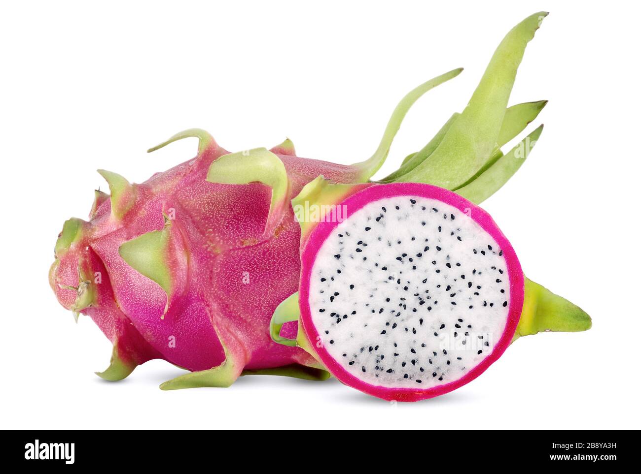 Pitaya or Dragon fruit isolated on white background Stock Photo