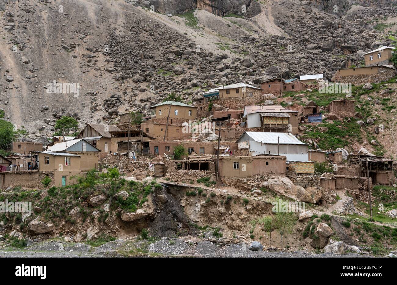 Panjakent Tadzjikistan June 10 2019 Small Mountain Village With panjakent-tadzjikistan-june-10-2019-small-mountain-village-with