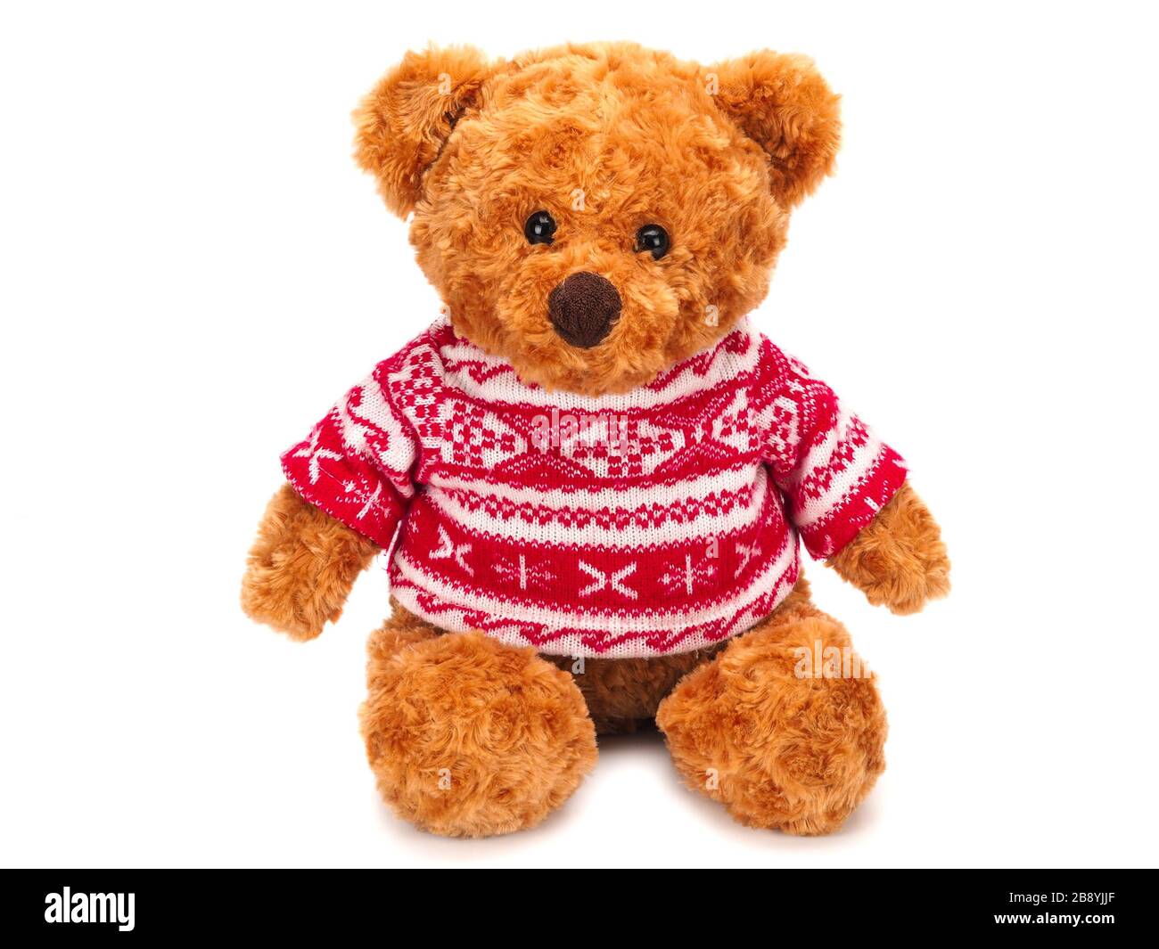 Toy Teddy Bear Isolated On White Cutout Stock Photo Alamy