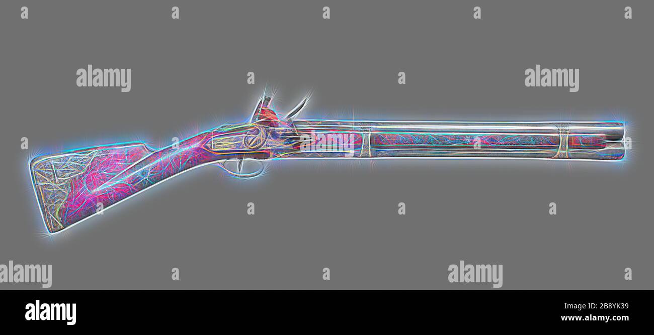 Double barrel gun Banque d'images détourées - Alamy