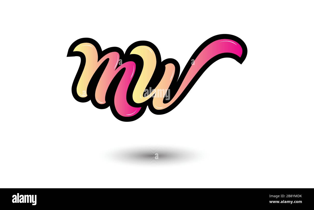 Letter MW or WM logo concept Stock Vector