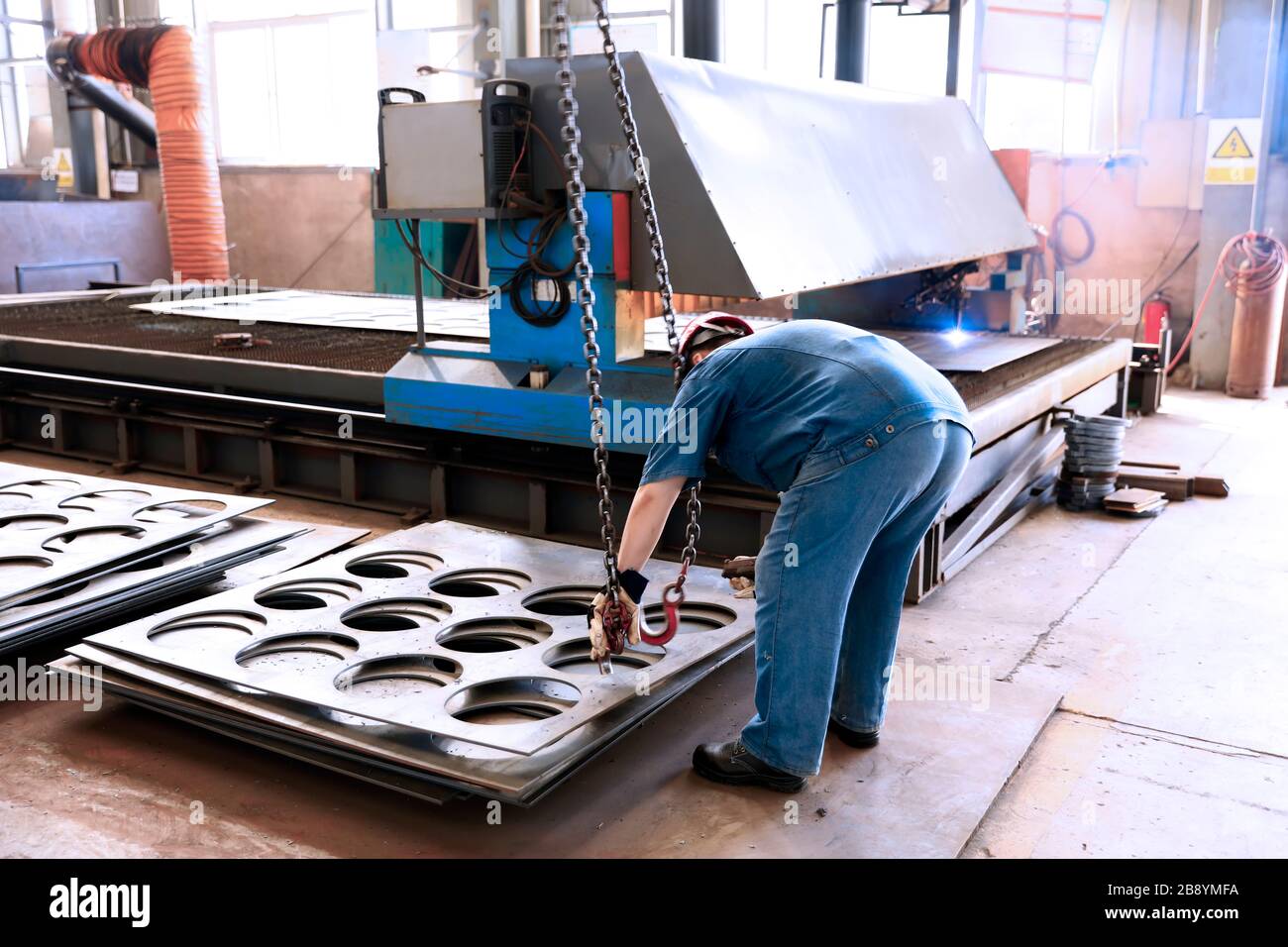 Factory Work Studio The workers work in the workshop of the factory Stock Photo - Alamy