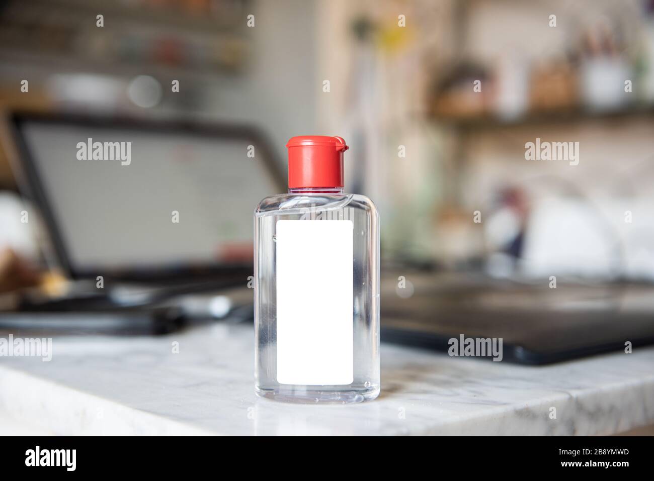 bottle of antibacterial gel  Stock Photo