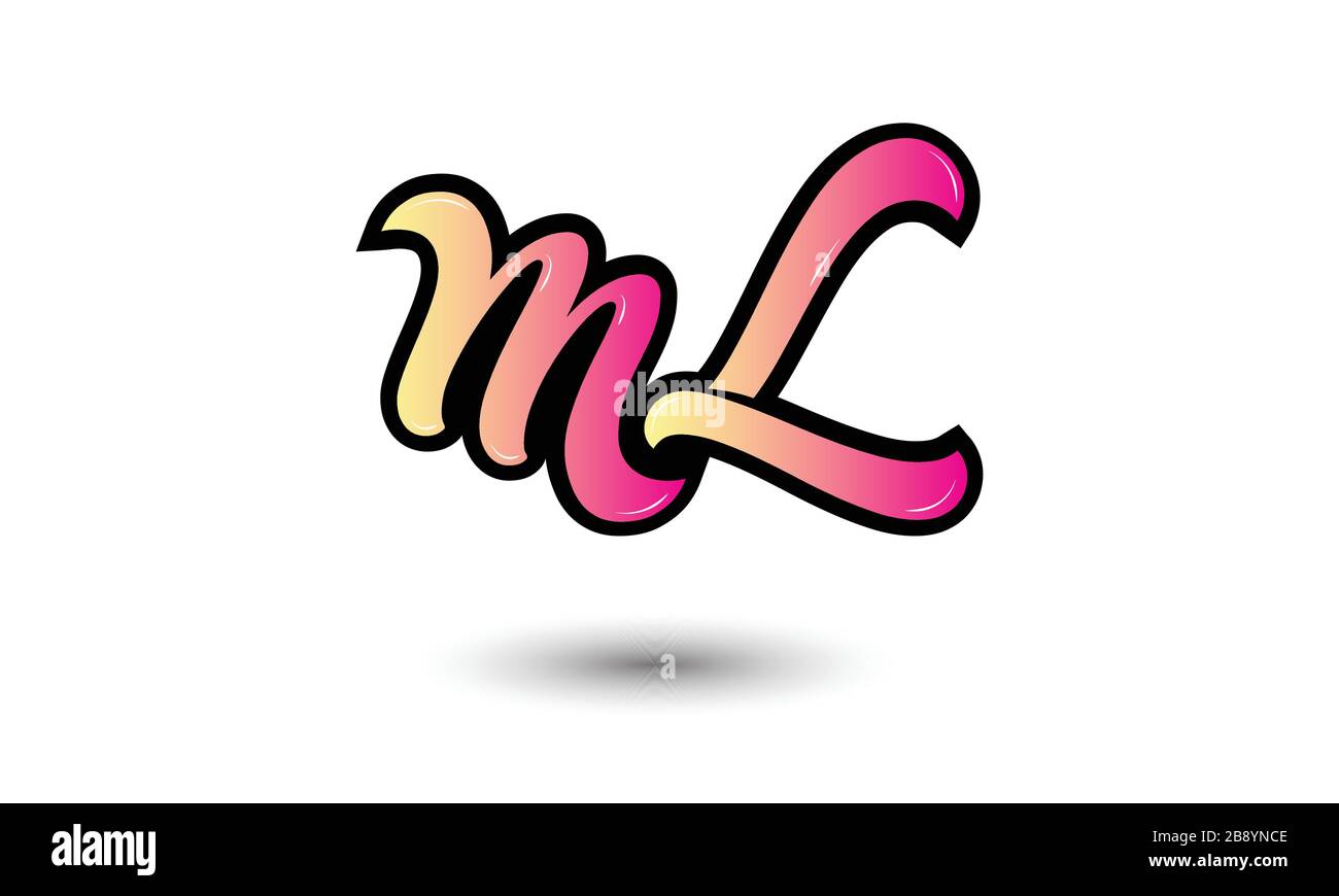 Elegant ML Letter Linked Monogram Logo Design Stock Vector Image & Art ...