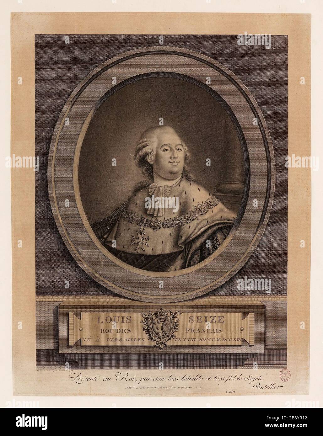Louis sixteen / King of the French / born in Versailles XIII. aoust. Mr ...