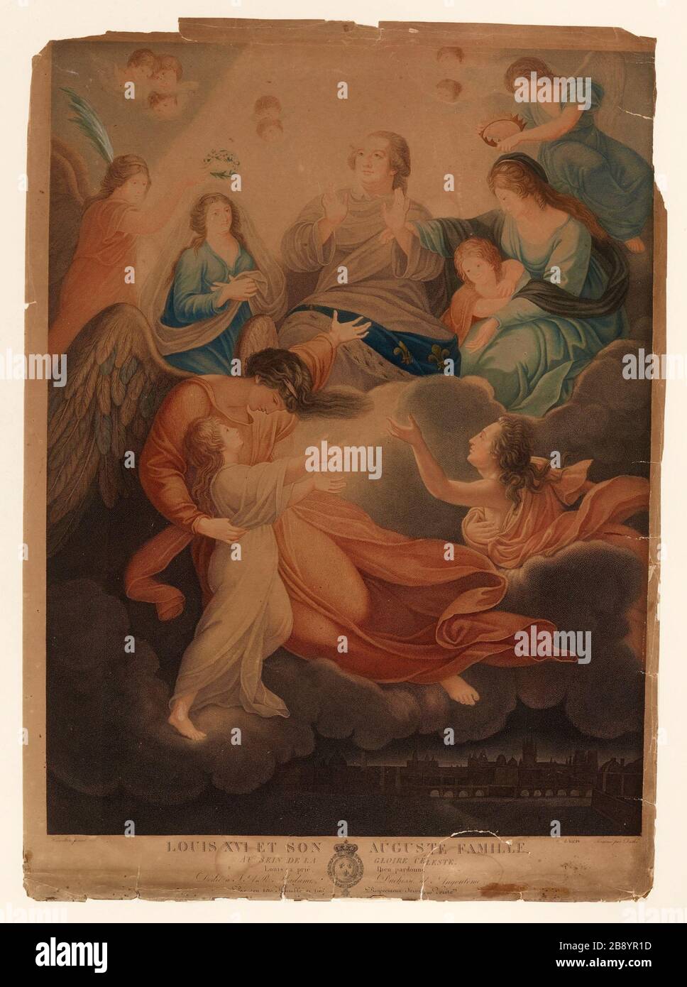 Louis XVI and his august family / in heavenly glory. / Louis prayed God ...