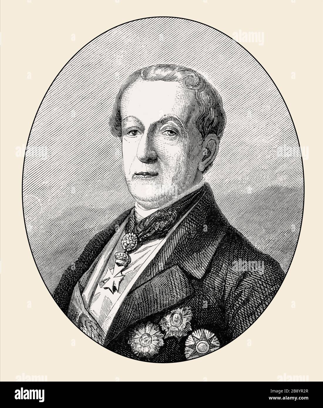 Don Ángel de Saavedra y Ramírez de Baquedano, 3rd Duke of Rivas, 1791 – 1865, a Spanish poet, dramatist and politician Stock Photo