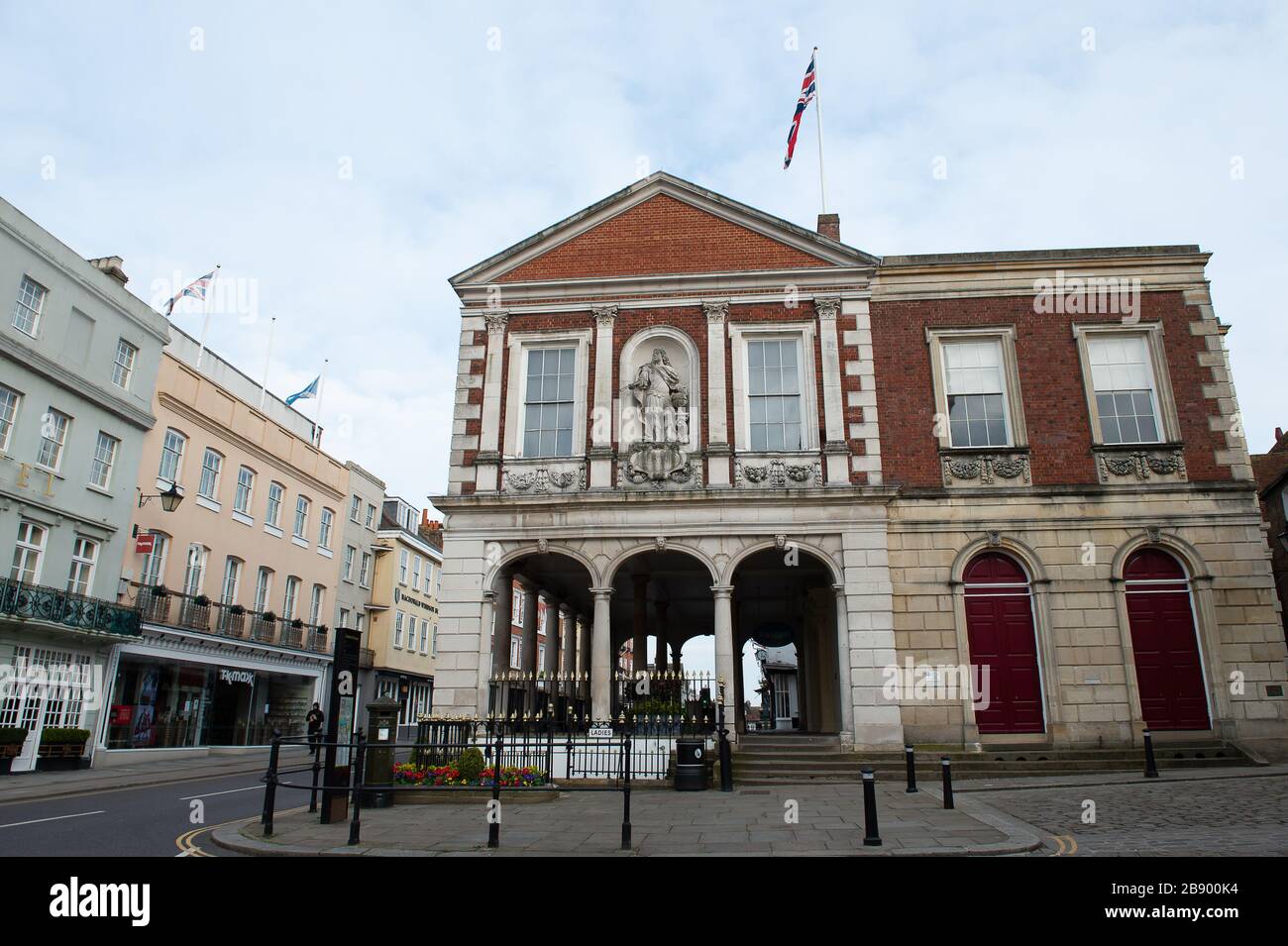Windsor, Berkshire, UK. 22nd March, 2020. The Guildhall in Windsor is open for weddings and civil partnerships but only couples getting married, their witness and the registrars may attend due to the Coronavirus pandemic. Credit: Maureen McLean/Alamy Stock Photo