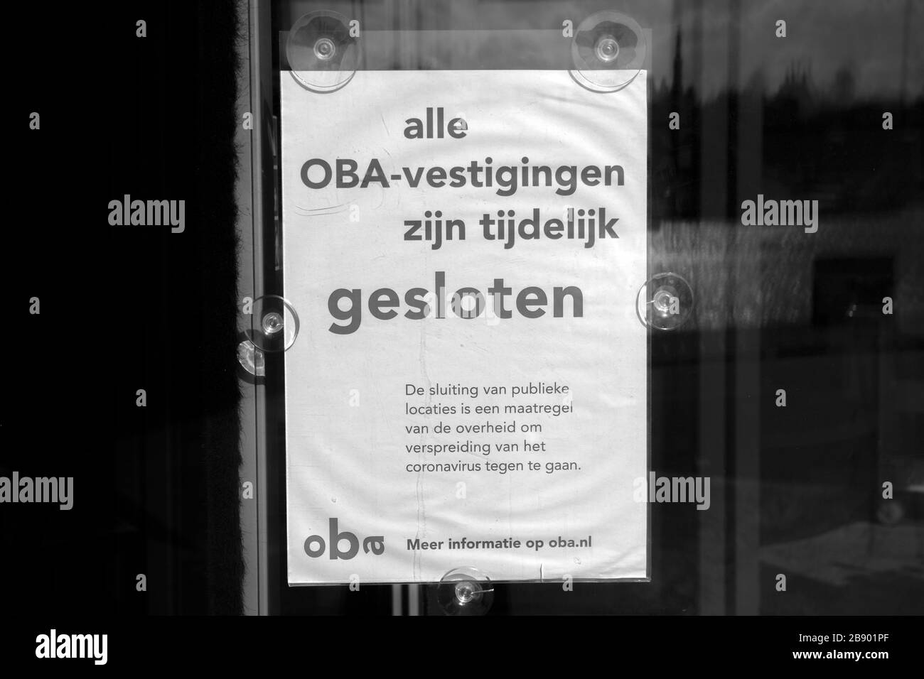 OBA Oosterdok Closed Due To The Due To The Coronavirus At Amsterdam The Netherlands 2020 Stock Photo