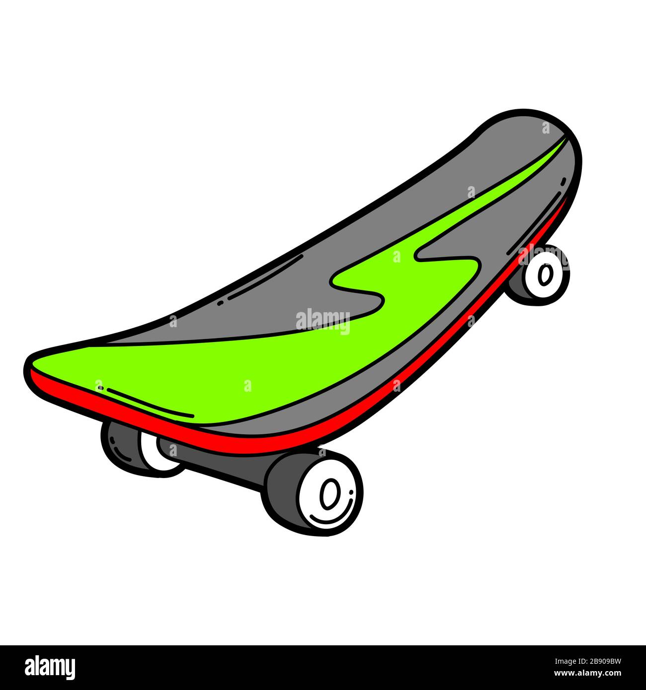 Illustration of cartoon skateboard Stock Vector Image & Art - Alamy