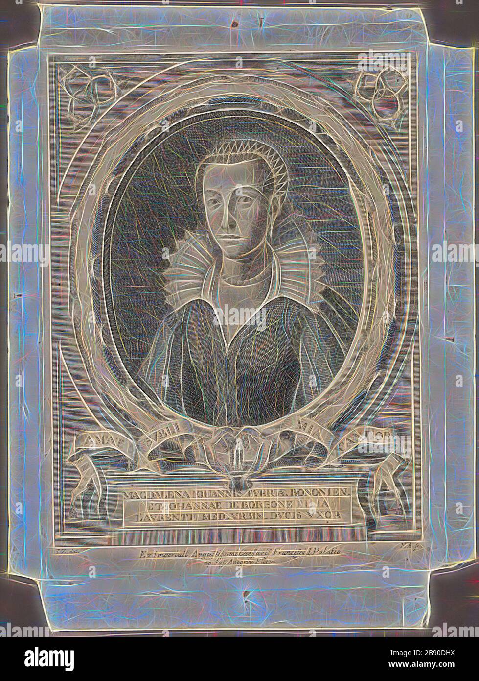 Madeleine de la Tour d'Auvergne, published 1761, F.A. (German