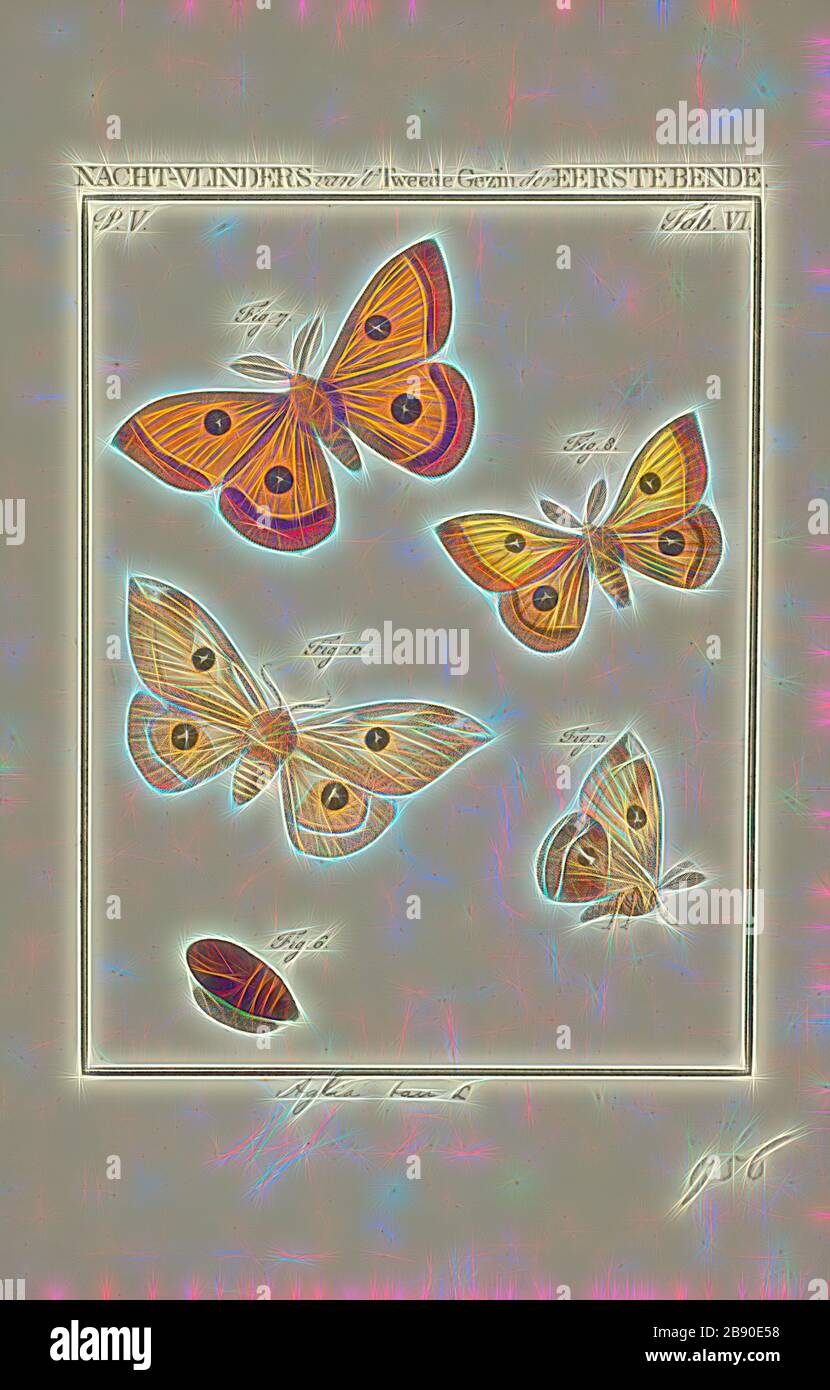 Aglia, Print, Aglia is a genus of moths in the family Saturniidae first described by Ochsenheimer in 1810. It is the only genus in the subfamily Agliinae., Reimagined by Gibon, design of warm cheerful glowing of brightness and light rays radiance. Classic art reinvented with a modern twist. Photography inspired by futurism, embracing dynamic energy of modern technology, movement, speed and revolutionize culture. Stock Photo