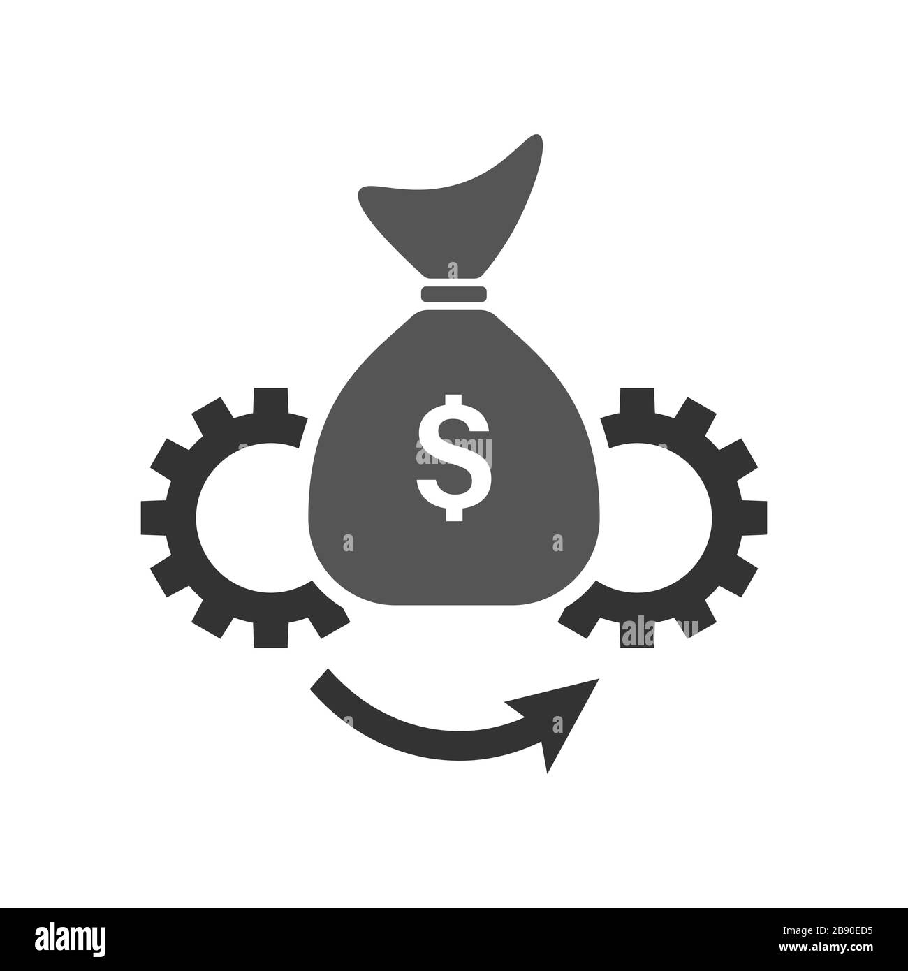 Asset Management vector icon illustration. Flat style. Symbol, logo vector graphics. EPS 10. Stock Vector