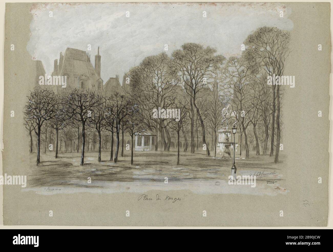 Place des Vosges, 3rd and 4th arrondissements Stock Photo