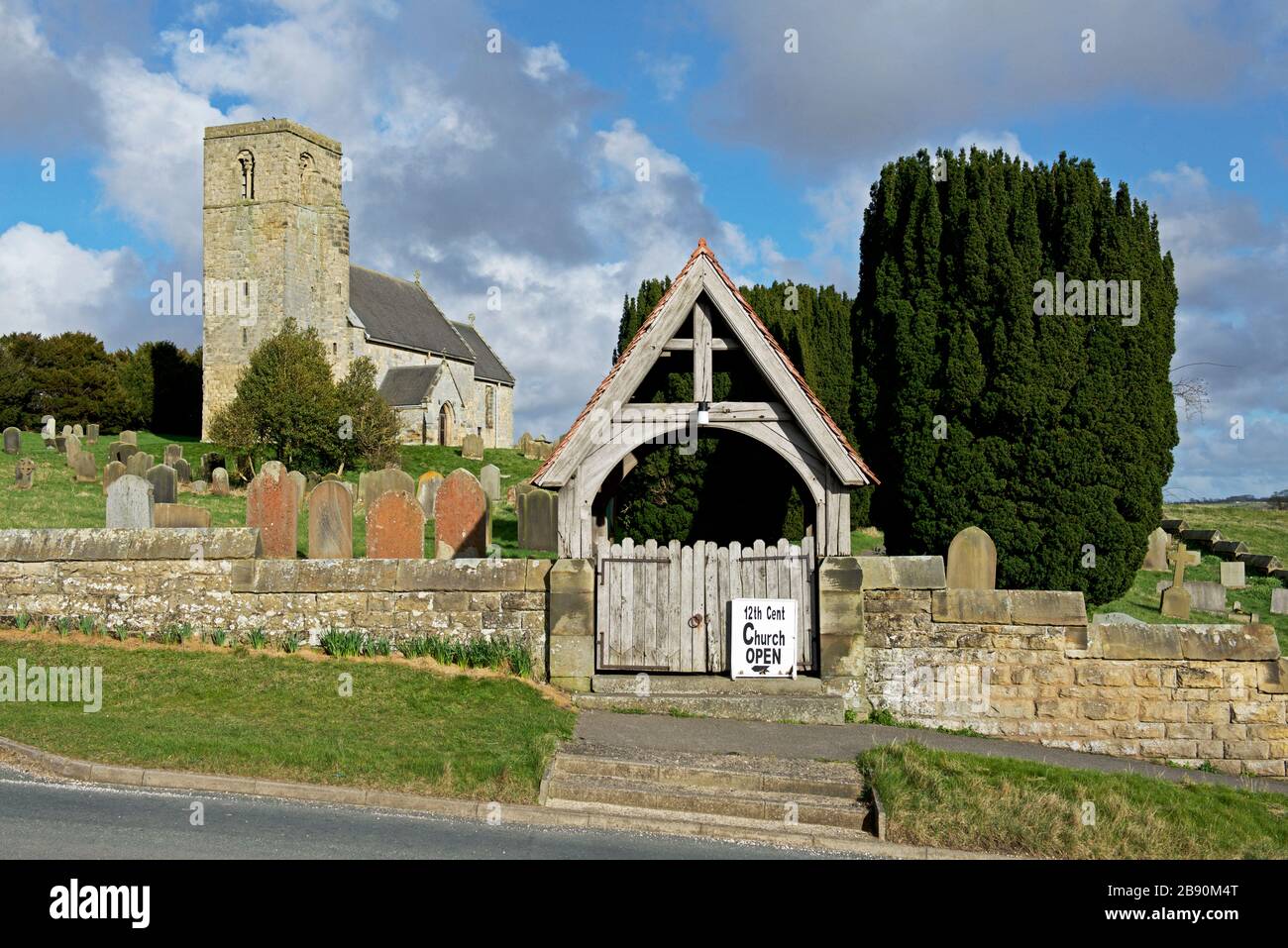 St Andrew's Church, Weaverthorpe, North Yorkshire, England UK Stock