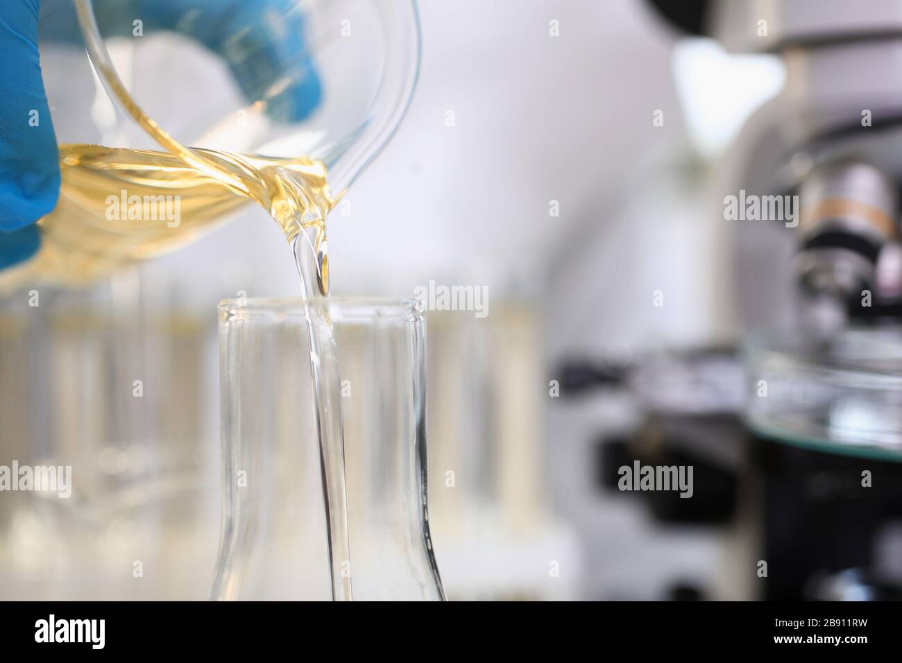 Microbiology and chemistry in lab room Stock Photo