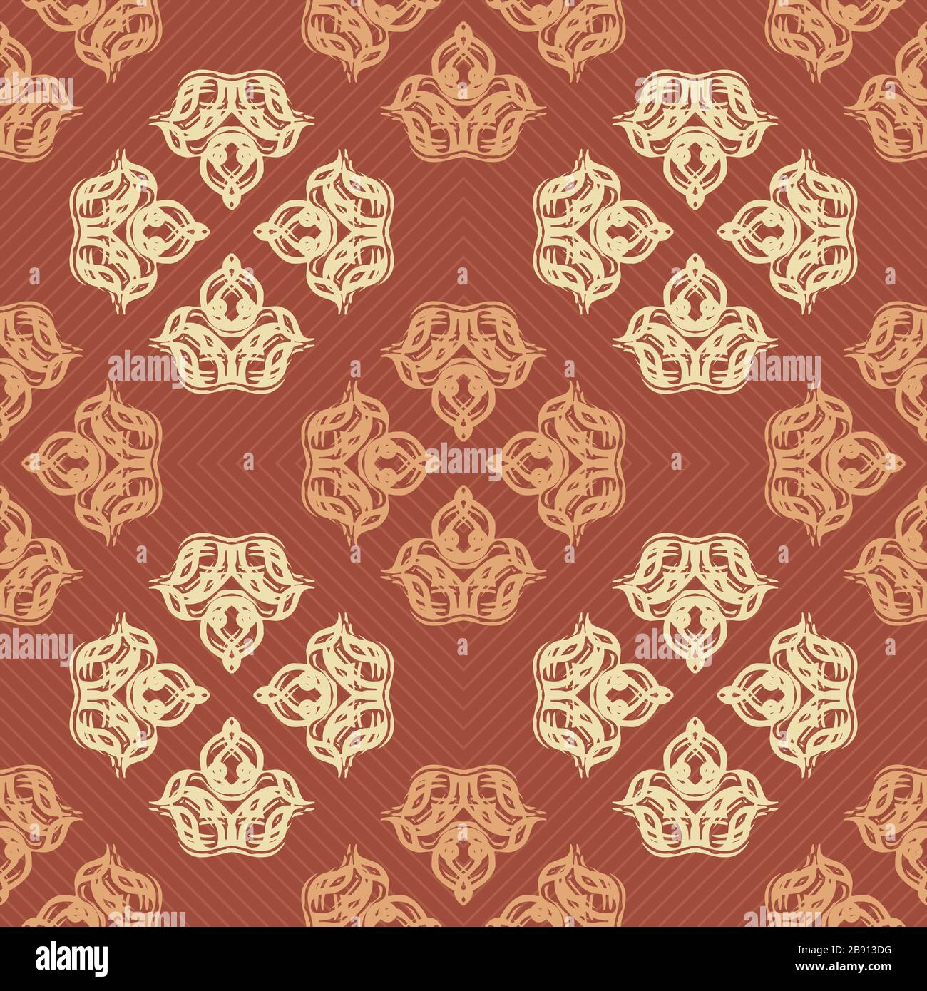 Seamless ornament pattern vector tile for multipurpose use in design ...