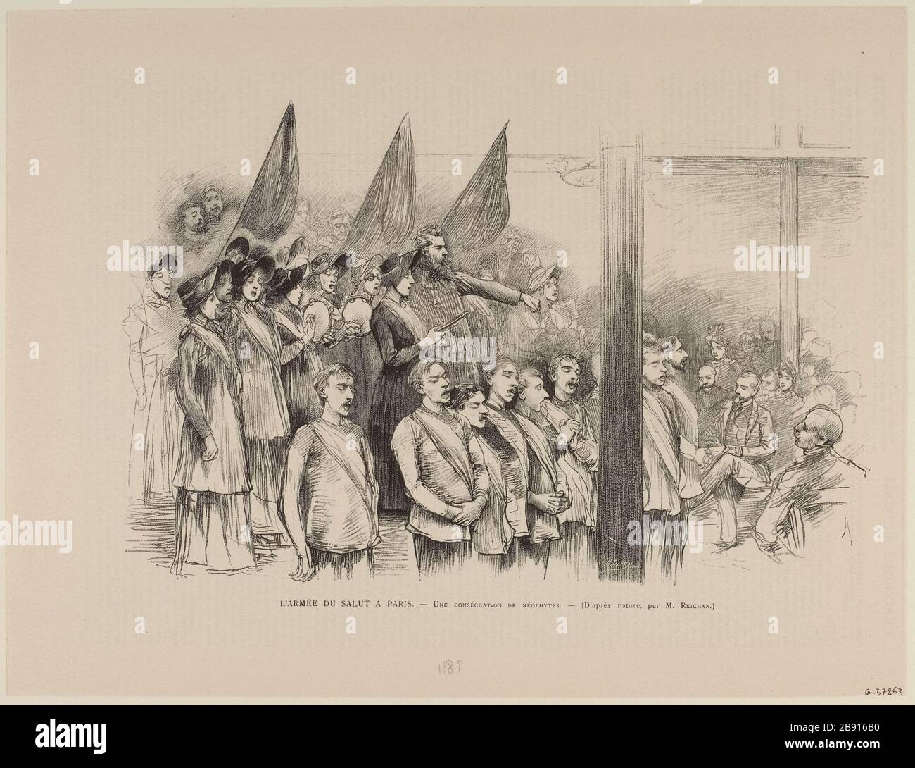 The Army of Hi in Paris / A consecration neophytes. - (Original, Mr Reichan). Stock Photo