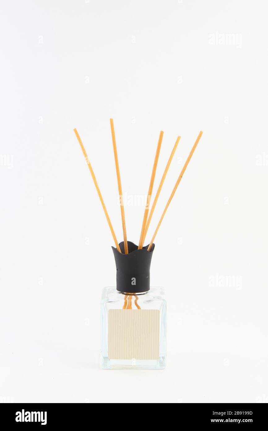 incense sticks in vase isolated on white Stock Photo Alamy