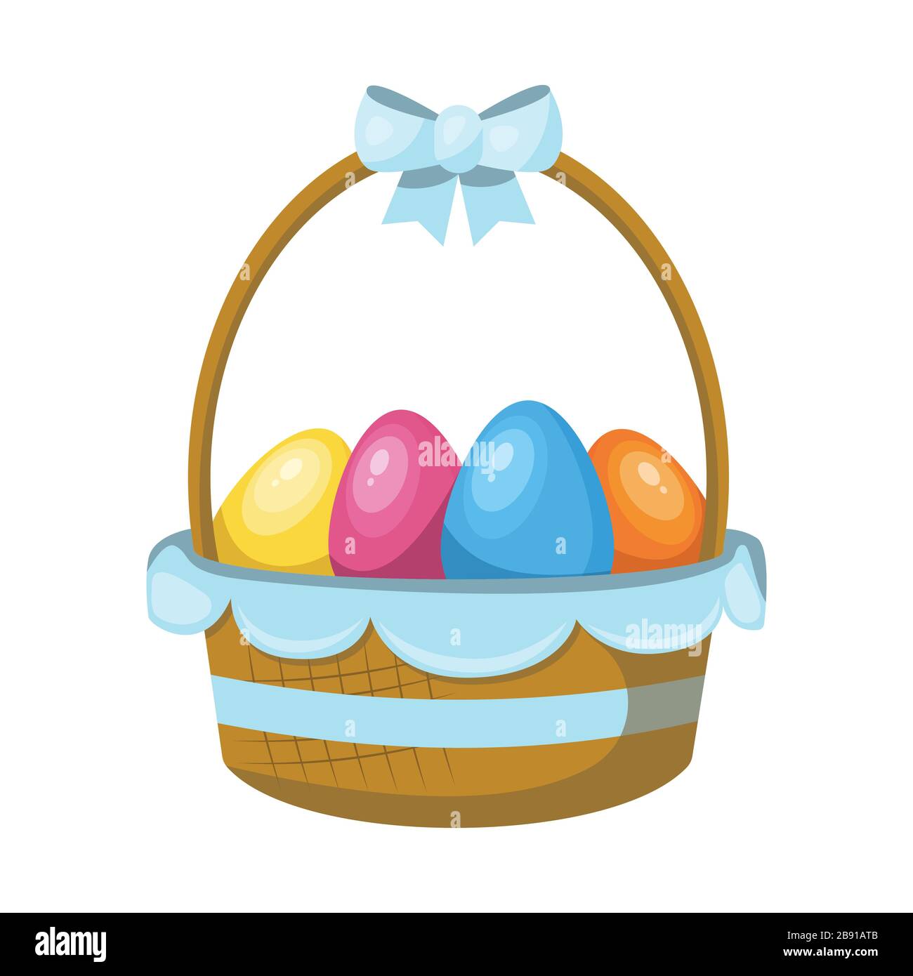 Cartoon easter basket with colored eggs. vector illustration Stock Vector Image & Art - Alamy Cartoon easter basket with colored eggs. vector illustration Stock Vector Image & Art - Alamy