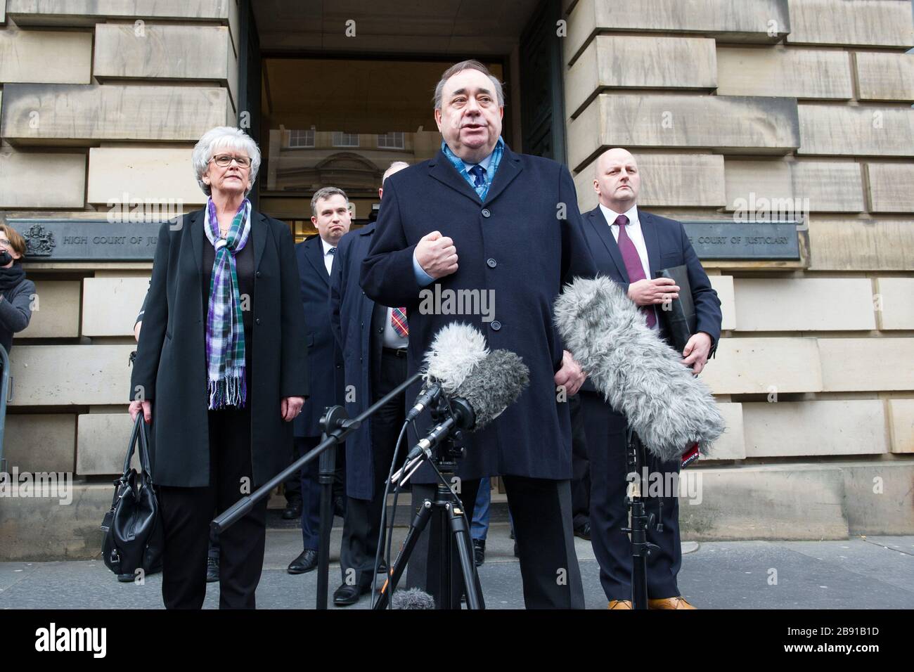 Edinburgh, UK. 23rd Mar, 2020. Pictured: Alex Salmond - Former First Minister of Scotland and Former Leader of the Scottish National Party (SNP). Alex Salmond is seen leaving the High Court as a free man on day eleven of his trial. Credit: Colin Fisher/Alamy Live News Stock Photo