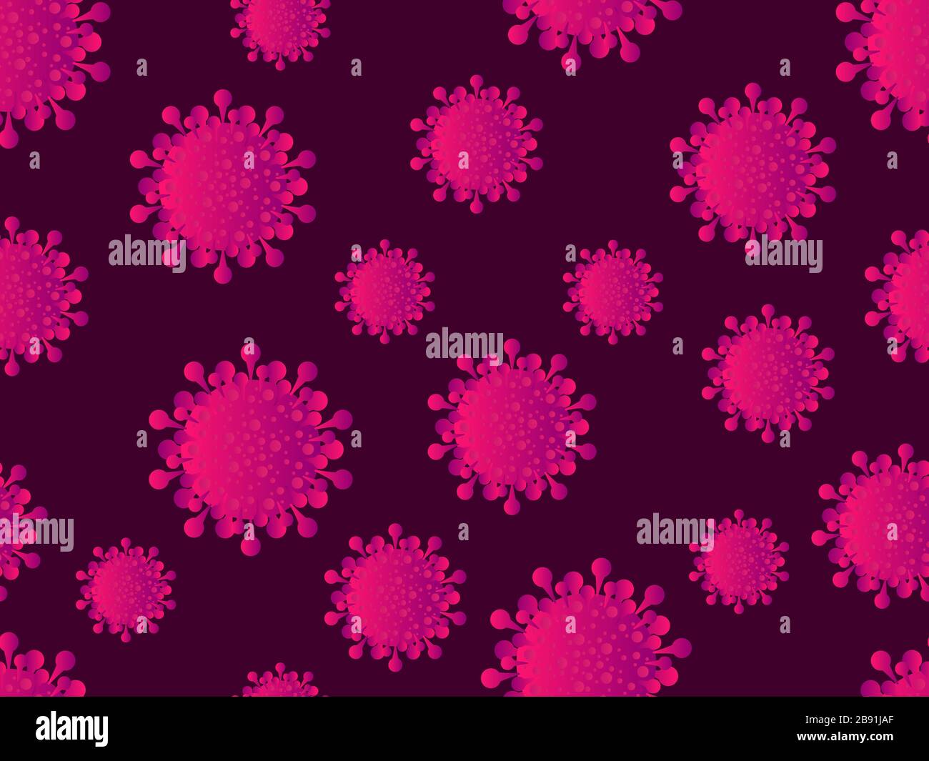 Coronavirus disease COVID-19. Virus cell seamless pattern. 2019-nCoV ...