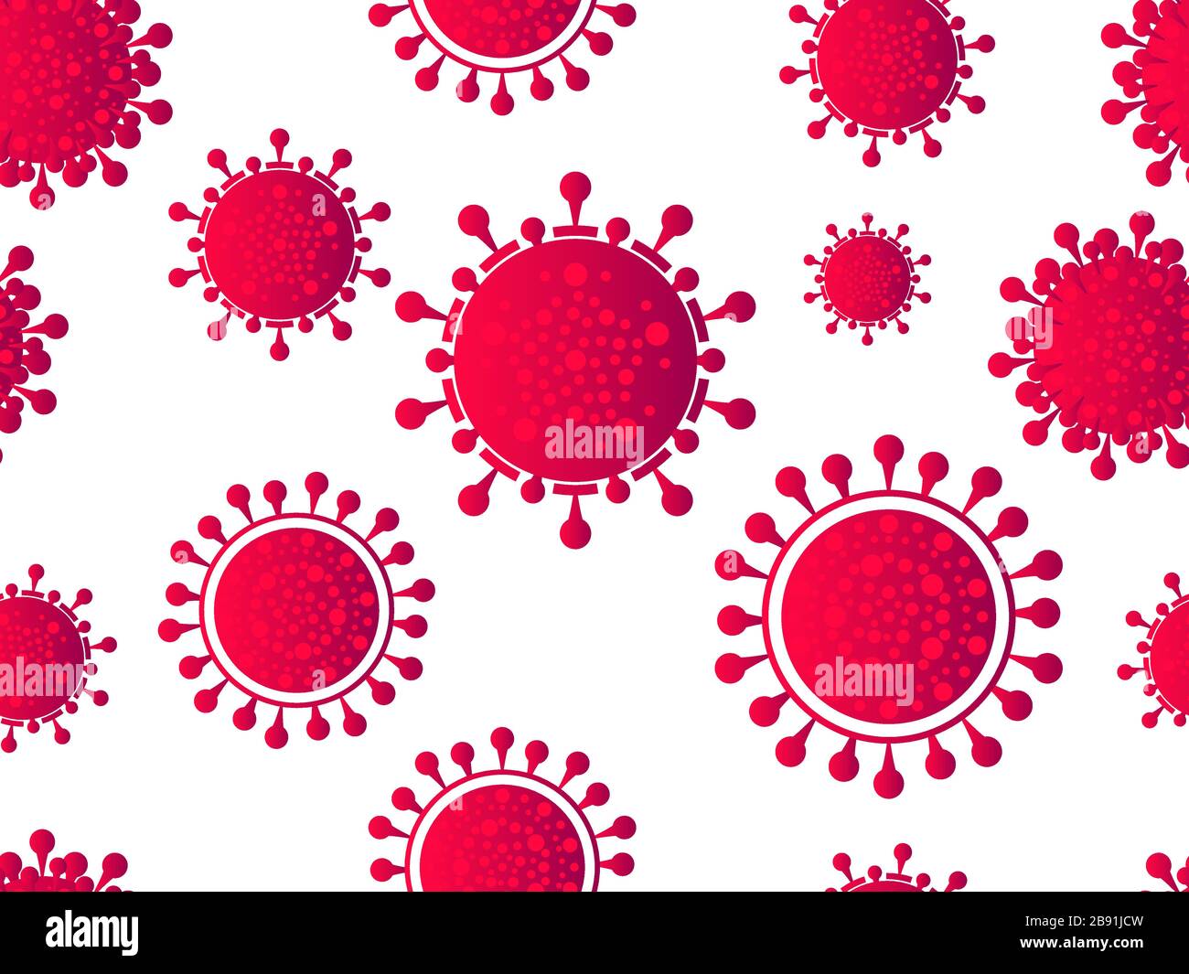 Coronavirus disease COVID-19. Virus cell seamless pattern. 2019-nCoV ...