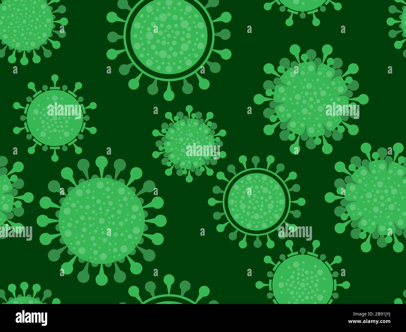 Coronavirus disease COVID-19. Virus cell seamless pattern. 2019-nCoV ...