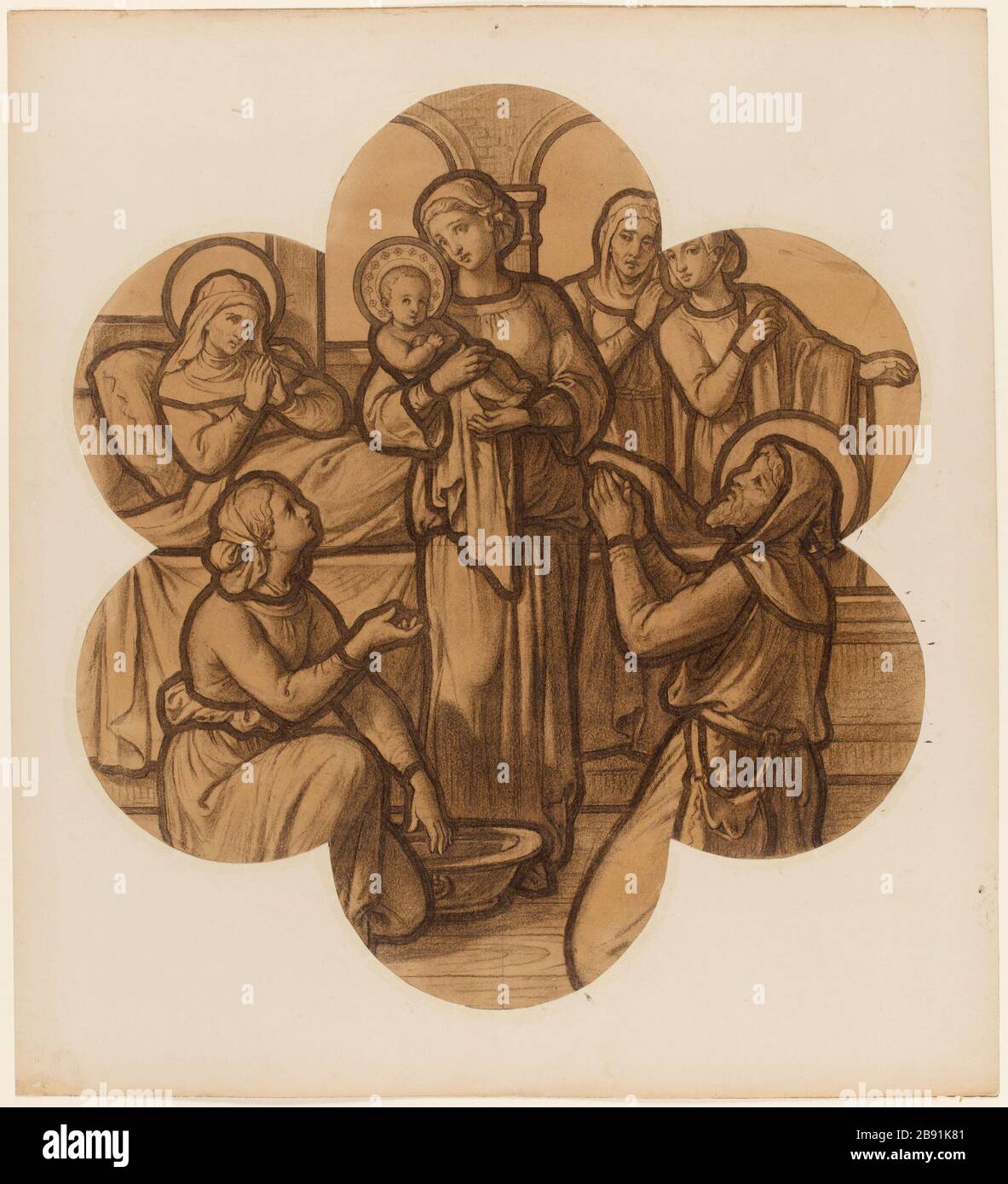 The first bath of Jesus. (Dummy title Stock Photo Alamy