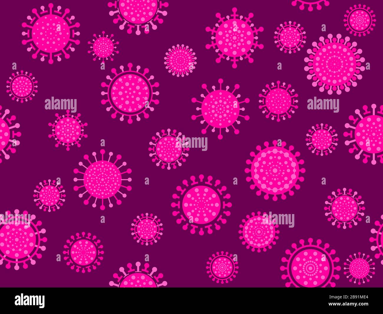 Coronavirus disease COVID-19. Virus cell seamless pattern. 2019-nCoV ...