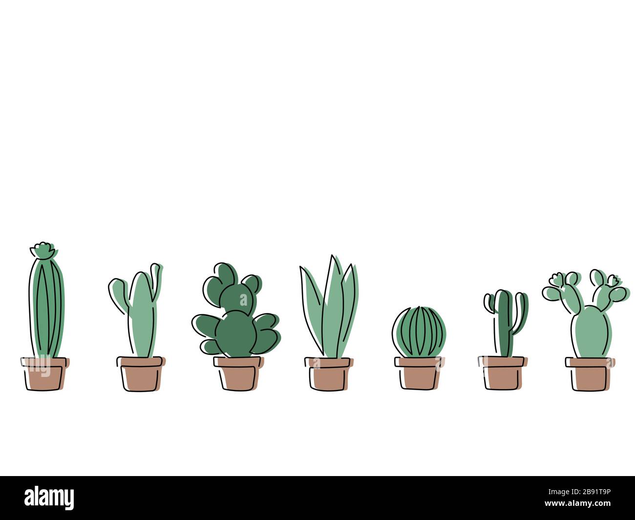 Simple drawing cactus Stock Vector Images - Alamy
