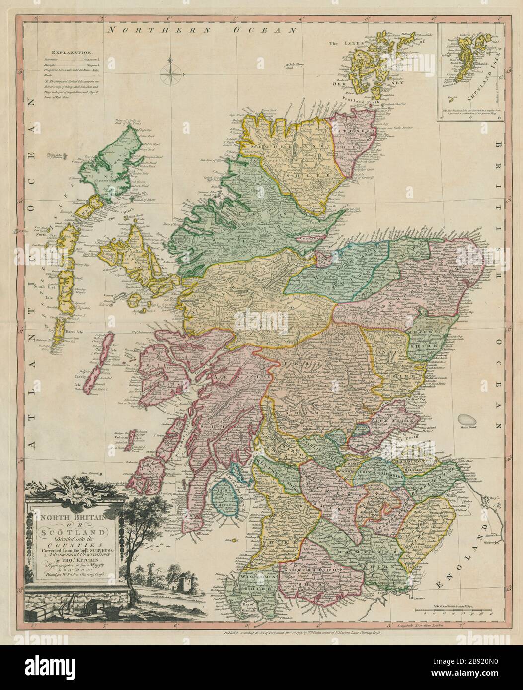 North Britain or Scotland divided into its counties… KITCHIN / FADEN