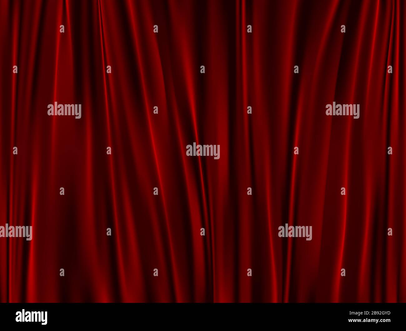 Velvet red curtain abstract background. Vector illustration Stock
