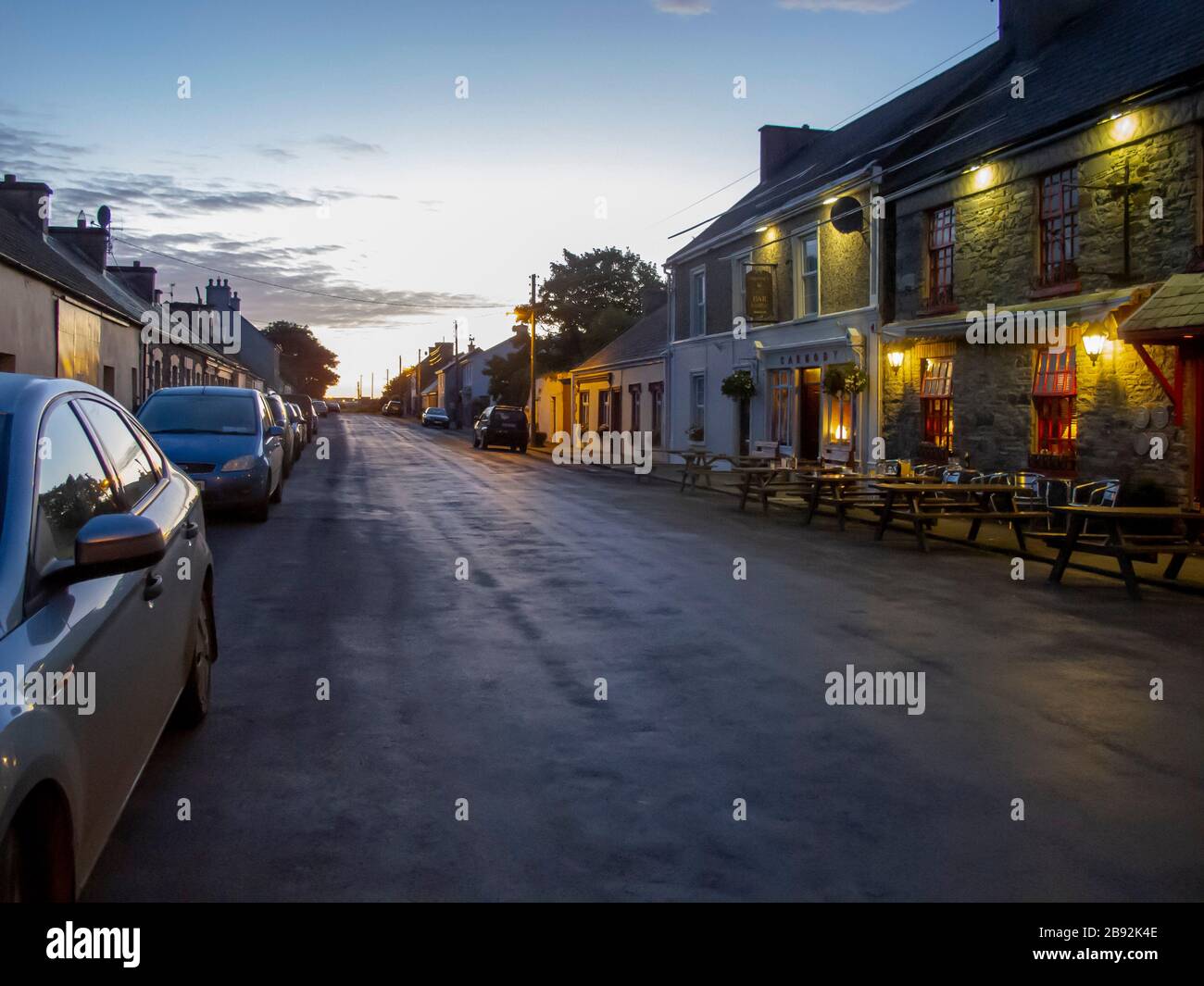 Carrigaholt main street in County Clare Ireland. Stock Photo