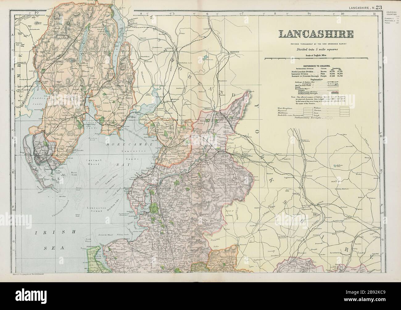 Greenhalgh 51SE repro Old map of Wheeton Esprick Lancashire in 1912 
