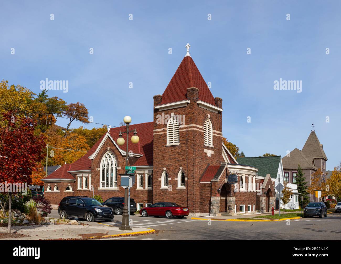Harbor Springs, resort city, during autumn in Emmet County in the state of Michigan, United States of America Stock Photo