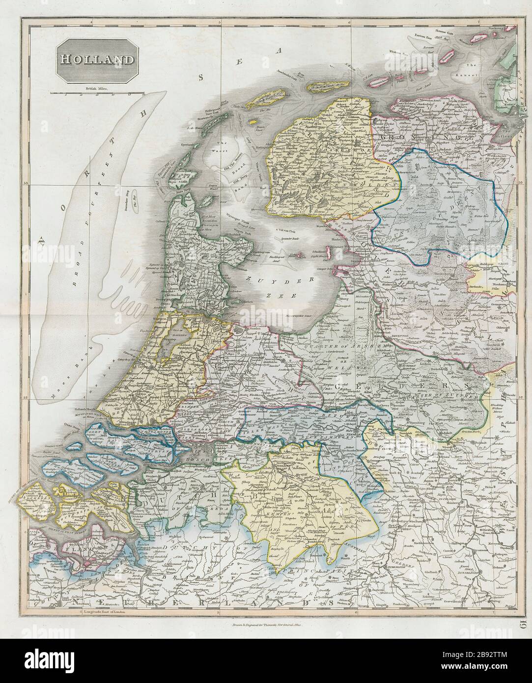 NETHERLANDS General map BARTHOLOMEW 1924 old vintage plan chart Holland