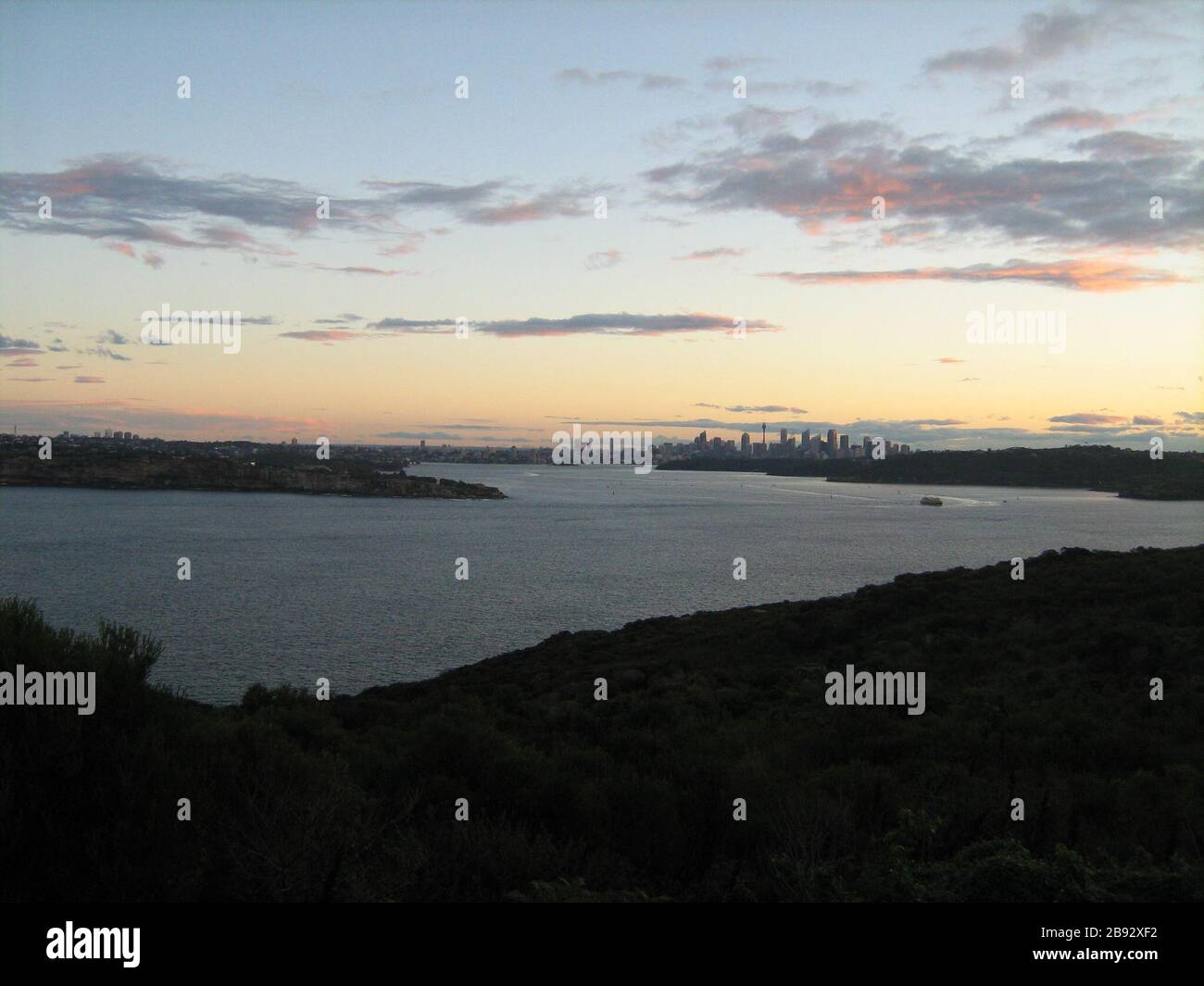'English: View of Port Jackson from North Head looking towards the Sydney central business district.; 7 June 2009; Own work (Original text:  I created this work entirely by myself.); Alastair Sim; ' Stock Photo