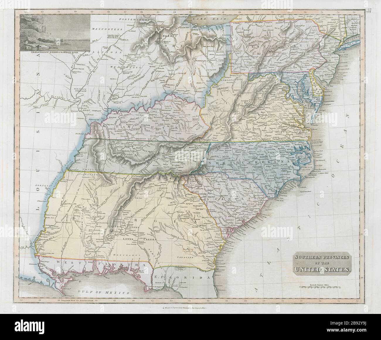 quot Southern provinces of the United - Southern Provinces Of The United States Thomson West East Florida 1830 Map 2B92Y9J 