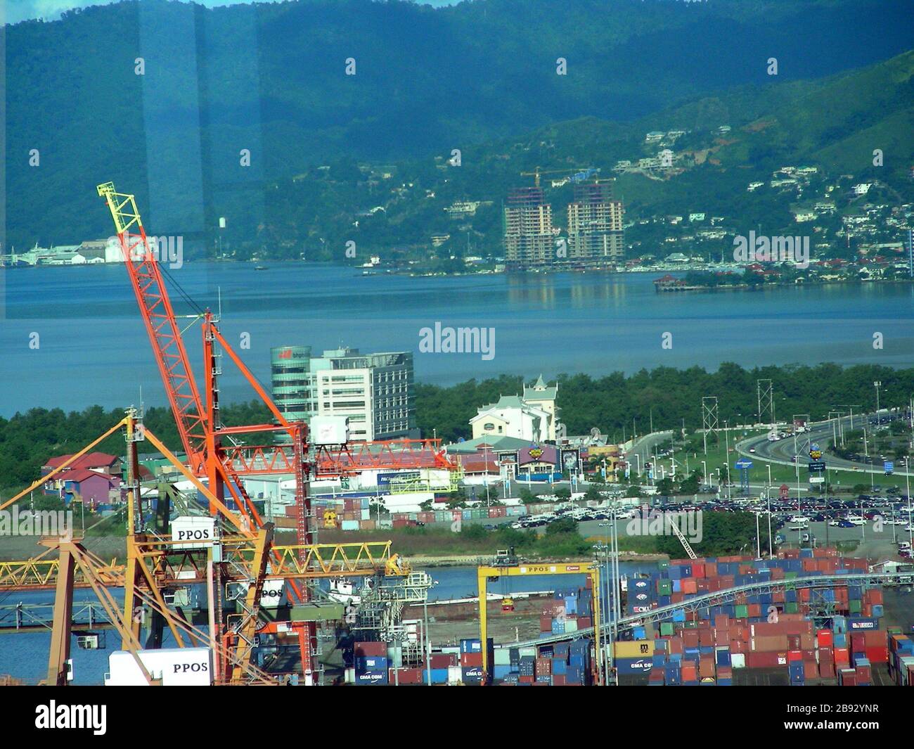 'English: West Port of Spain taken from level  23 Tower C, POSIWC; 2008; Own work; Christianwelsh at en.wikipedia / Later version(s) were uploaded by Aavindraa at en.wikipedia.; ' Stock Photo