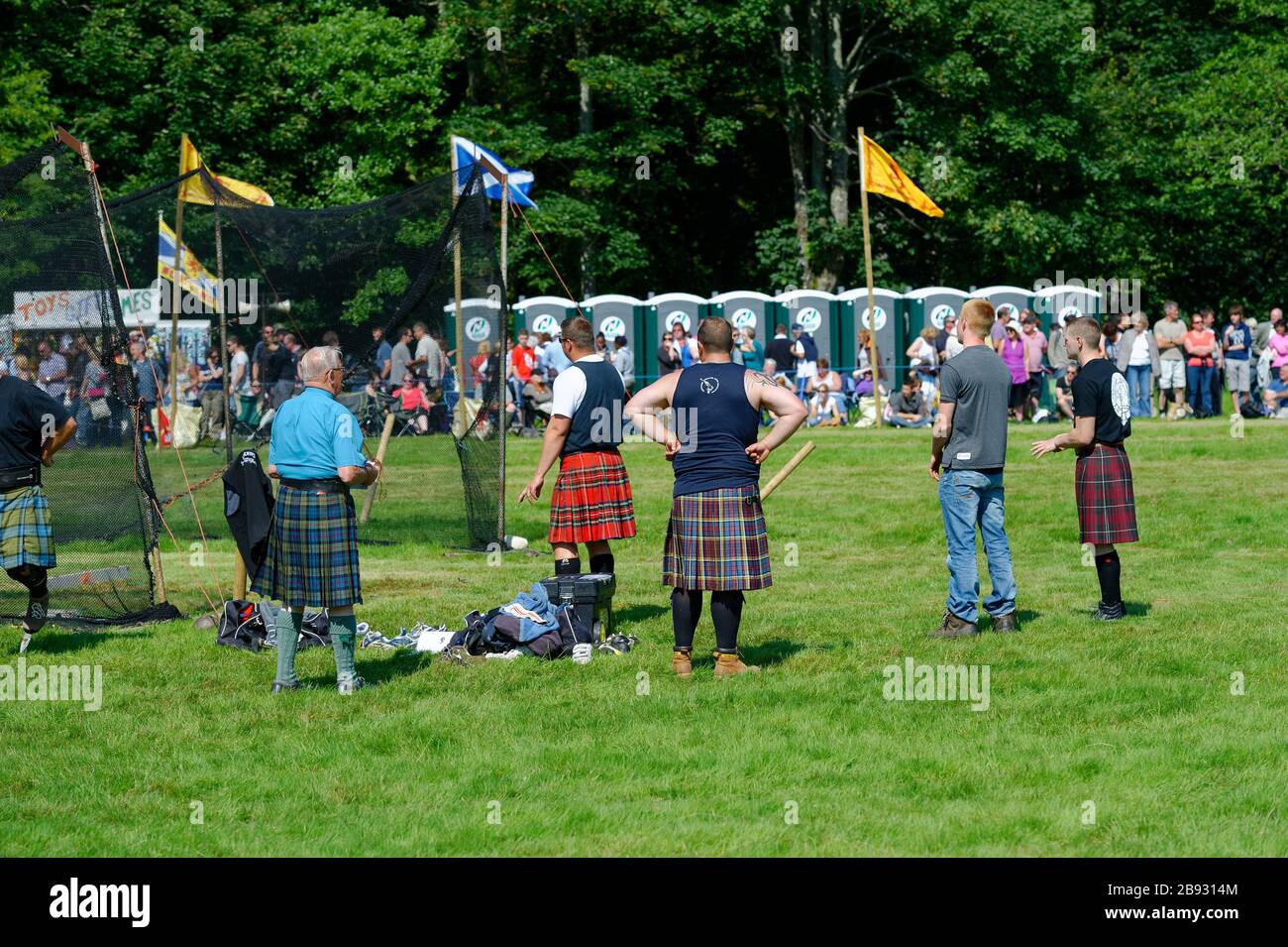 Highland games of Lochearnhead, near Crieff, Scotland. Stock Photo